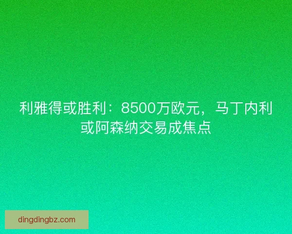 利雅得或胜利：8500万欧元，马丁内利或阿森纳交易成焦点